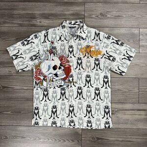 Crazy Y2K Mecca Affliction Style Button Up Shirt